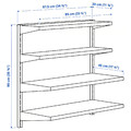 BROR Wall shelf combination, black, 88x30/45x90 cm