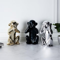 Decorative Figure Monkey Size L, black