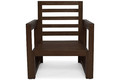 Outdoor Wooden Armchair MALTA, dark brown/graphite