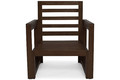 Outdoor Wooden Armchair MALTA, dark brown/graphite