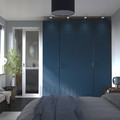 PAX / FYRUDDEN Wardrobe combination, white/blue, 200x60x236 cm