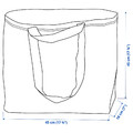 SÄCKKÄRRA Carrier bag, white/green, 18x45x45 cm/36 l