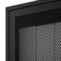 IVAR Cabinet with doors, black mesh, 160x30x83 cm