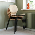 SKÅLSTA Chair, oak veneer/tubular metal/black-grey