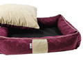 Diversa Dog Bed Petti 3, burgundy/beige