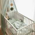 LEANDER Baby bedding, 70x100 cm, meadow, sage green
