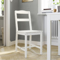 HAUGA / HAUGA Table and 2 chairs, white/white, 74x74 cm