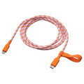 LILLHULT USB-C to lightning, orange/pink, 1.5 m