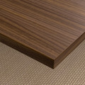 MITTZON Conference table, walnut veneer/black, 140x68x105 cm