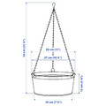 ÅKERBÄR Hanging planter, in/outdoor dark blue, 27 cm