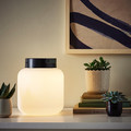 LÄNSPORT LED portable lamp, battery operated, white/dark grey, 22 cm