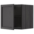 METOD Top cabinet for fridge/freezer, black/Lerhyttan black stained, 60x60 cm