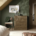 TONSTAD Chest of 4 drawers, brown stained oak veneer, 82x47x90 cm