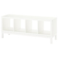 KALLAX Shelving unit with underframe, white/white, 147x59 cm