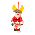 Christmas Tree Decoration Reindeer 9.5x9cm, assorted