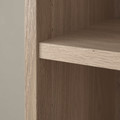 BILLY / OXBERG Bookcase with doors, oak effect, 40x30x202 cm