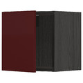 METOD Wall cabinet, black Kallarp/high-gloss dark red-brown, 40x40 cm