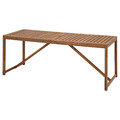 NÄMMARÖ Table, outdoor, light brown stained, 200x75 cm