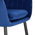 Upholstered Chair Emilia Velvet, 1pc, deep blue/black