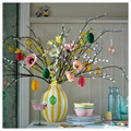 TJÄRLEK Hanging decoration, egg/mixed colours