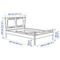BJÖRKSNÄS Bed frame, birch/Leirsund, 160x200 cm