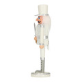 Nutcracker Christmas Decoration 28cm, white, hat