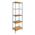 Shelving Unit Vita 5 Shelves, slim, oak