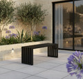 Architectural Modern Garden Bench 160cm, matt black