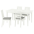 ROSENTORP / NÄSINGE Table and 4 chairs, white/Tibbleby beige-grey white, 155/215x87 cm