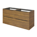 Goodhome Wall-mounted Basin Cabinet Imandra 120cm, walnut