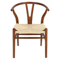 Dining Chair Wicker Natural, dark brown