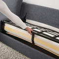 VIMLE 3-seat sofa-bed with chaise longue, with wide armrests Gunnared/medium grey