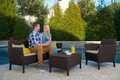 Outdoor Furniture Set SALEMO, brown