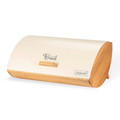 Feel Maestro Modern Stainless Steel & Bamboo Bread Bin MR-1775-IVORY
