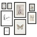 KNOPPÄNG Frame with poster, set of 8, little things