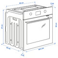 FRILLESBO True fan oven, added steam function bake function/black IKEA 500