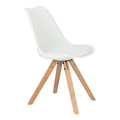 Dining Chair Norden Star Square, natural/white