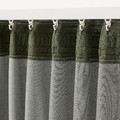 TIBAST Room darkening curtains, 1 pair, dark green, 145x300 cm