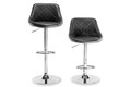 Bar Stool, faux leather, black/chrome