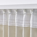 GINSTMOTT Curtains, 1 pair, beige/with heading tape, 145x300 cm
