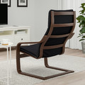 POÄNG Armchair, brown, Knisa black