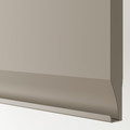 METOD / MAXIMERA Wall cabinet w 2 doors/2 drawers, white/Upplöv matt dark beige, 60x100 cm