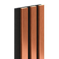 Lamella Wall Panel Slim Vertical Line 132 x 2650 mm 2.6 m, black, felt