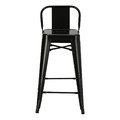 Bar Stool Paris Back Short 66cm, black