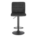 Bar Stool with Backrest Dafne VIC, black