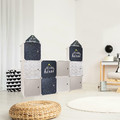 Modular Storage Solution for Children's Room Cubes 3, grey