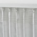 MÄSTERROT Curtains, 1 pair, white white/grid with heading tape, 145x300 cm