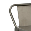 Bar Stool Paris Back Short 75cm, metallic