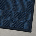 NATTÅG Kitchen mat, dark blue/check, 45x120 cm
