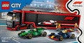 LEGO City F1 Truck with RB20 & AMR 24 F1 Cars 8+
